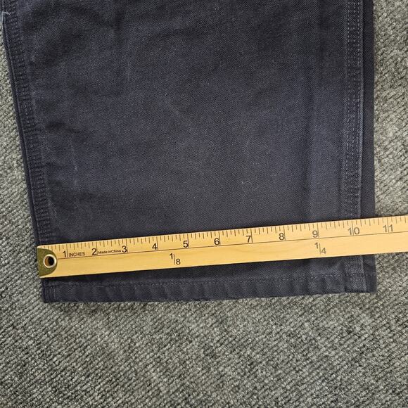 Carhartt B11 MDT Duck Dungaree Carpenter Pants Mens 48 x 32 Blue Canvas Workwear - Picture 7 of 7